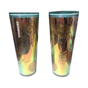 Starbucks Iridescent Gold Tumbler Holiday 2020 2 Available